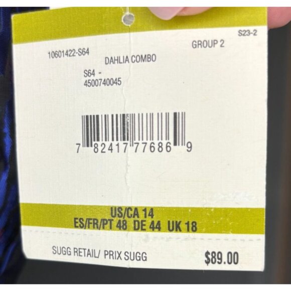 ANNE KLEIN NEW Dahlia Cropped Pant Suit Women 14 Royal Pink Animal $228 retail - Picture 13 of 13